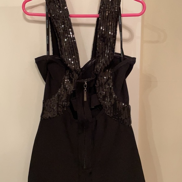 Black bandage mini dress with sequin straps from marciano (xs) - Picture 3 of 6